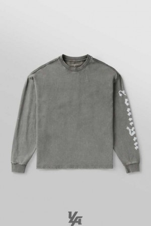 Grey Wash YoungLa 8028 - Chrome Longsleeves | 8076-OCWJV