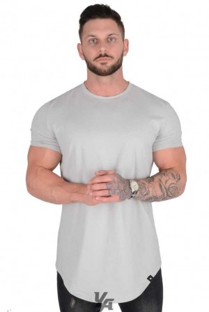 Grey YoungLa 402 Perfect Tee - Scallop Bottom | 7846-WZHQF