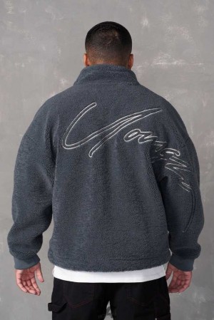 Grey YoungLa 537 - Teddy Signature Jackets | 6073-ERUDC