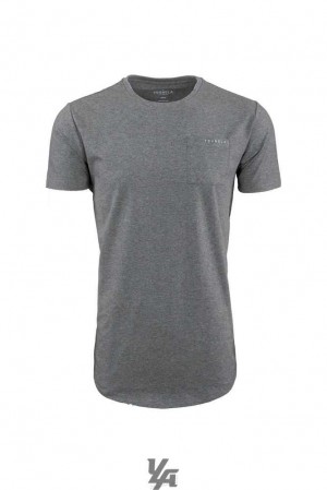 Heather Grey YoungLa 406 Perfect Pocket Tee | 3645-ZQSOU