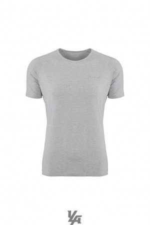 Heather Grey YoungLa 422 Fitted Delt Tee | 4763-VBHOT