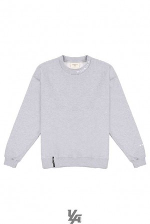 Heather Grey YoungLa 557 Trademark Crewnecks | 2475-BOSTV