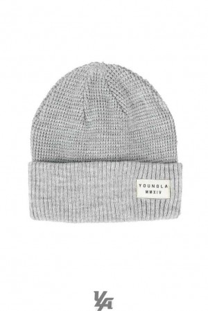 Heather Grey YoungLa 929 Cuffed Beanies | 3496-HDKMT