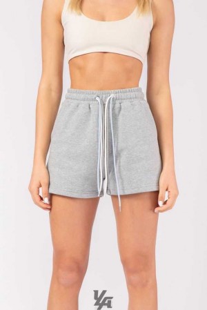 Heather Grey YoungLa W107 Triple String Shorts | 3925-CKHPD