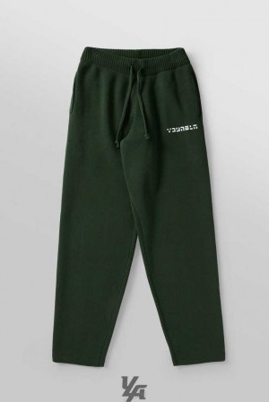 Jungle Green YoungLa 255 - Knitted Joggers | 9723-QWABZ