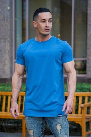 Kashmir Blue YoungLa 411 Perfect Tee - Straight Bottom | 7136-UYOTF