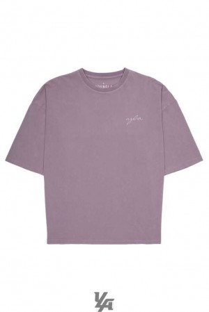 Lavender Wash YoungLa 464 Skyline Super Sized Tees | 2486-VUZCY