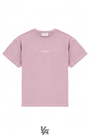 Lavender YoungLa 430 Oversized Cloud Foam Tee | 0832-FPHKE