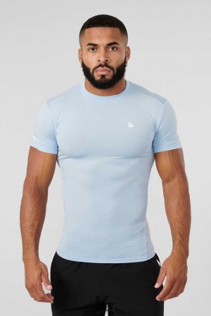 Light Blue YoungLa 476 - Stealth Compression Tees | 1379-MTVRQ