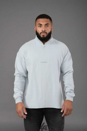 Light Blue YoungLa 545 Cloud Quarter Zip | 8530-YUPLI