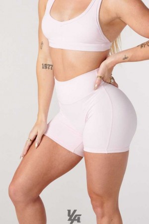 Lilac Pink YoungLa W112 Effortless biker shorts | 2753-SJRHV