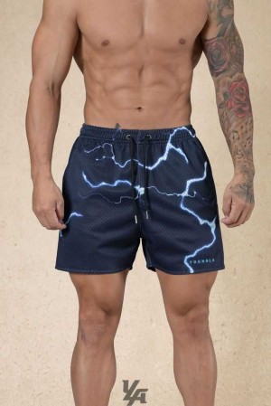 Midnight Lightning YoungLa 135 House Party Shorts | 8912-UIDAS