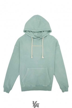 Mint Wash YoungLa 513 Skyline Hoodies | 9402-TODRM