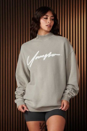 Moonstone Wash YoungLa W521 - Urban Crewneck | 7658-VGMJD