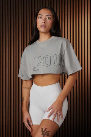 Moonstone YoungLa W436 - Urban Crop Tee | 5098-WOMBZ