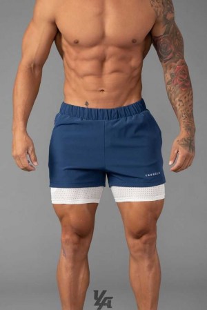 Navy YoungLa 144 Peak Velocity Compression Shorts | 0319-DXKUY