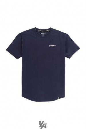 Navy YoungLa 408 Autobiography Tees | 6048-QXBDI