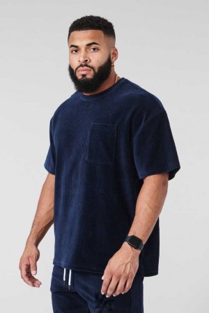 Navy YoungLa 419 Cord Collection - Tees | 7892-VRFAI