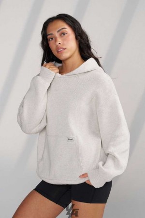 Oatmeal YoungLa W514 - Bella sweater hoodie | 7483-XQLZV