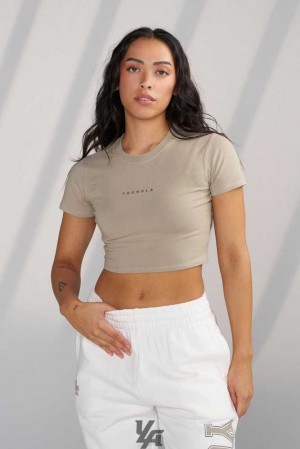 Olive Khaki YoungLa W435 - OG Baby Tee | 7159-KUCVI