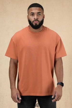 Orange Wash YoungLa 420 Essential Oversized Tee | 6548-PZLQT