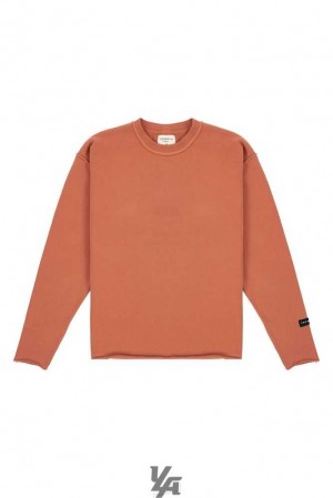 Orange Wash YoungLa 821 Anarchy Crewnecks | 2056-BYDRF