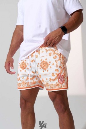 Orange YoungLa 132 Infamous Bandana Shorts | 7641-BRGUM