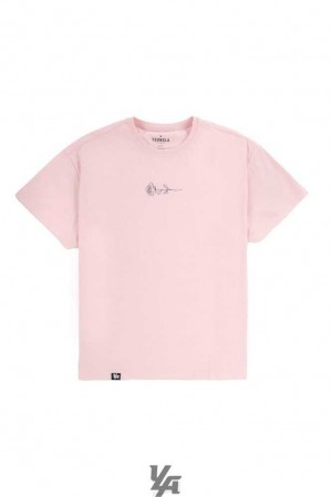 Pastel Pink YoungLa 461 Lightweight Feather Tees | 5690-MHOSY