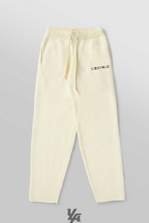 Pastel Yellow YoungLa 255 - Knitted Joggers | 5628-YWUXV