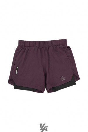 Plum/Black YoungLa 105 Compression Shorts 2.0 | 8034-HGYSM