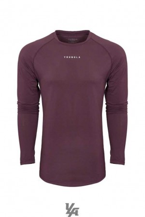 Plum YoungLa 441 Performance Line Longsleeve Shirts | 4123-ZBCSU