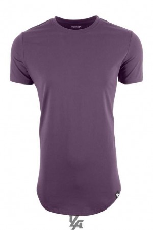 Purple YoungLa 402 Perfect Tee - Scallop Bottom | 4615-LYBCA