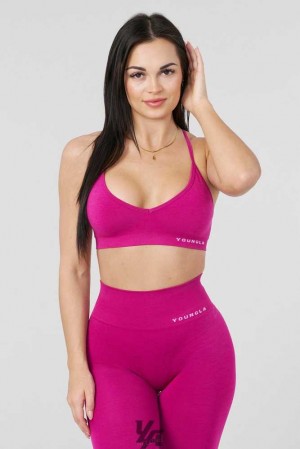 Raspberry Wine YoungLa W327 - Core Seamless Sports Bra | 3864-LZDHI