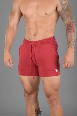 Red YoungLa 102 Bodybuilding French Terry Shorts | 2836-IBXGE