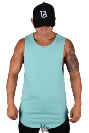 Sea Green YoungLa 308 Muscle Tanks | 1752-GBQIA