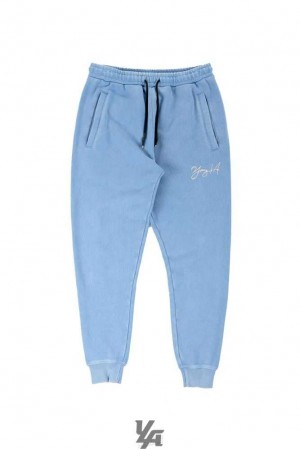 Sky Blue Wash YoungLa 230 Gin N Juice Joggers | 8405-ECHSP