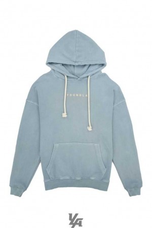 Sky Blue Wash YoungLa 513 Skyline Hoodies | 5840-KHTBJ