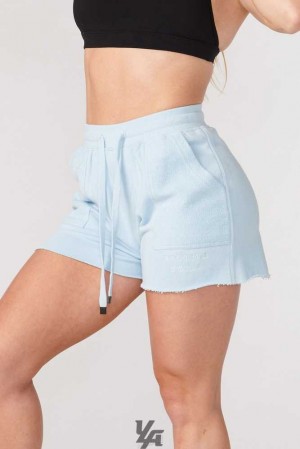 Sky Blue YoungLa W114 Reversed Terry Shorts | 3078-FJCTS