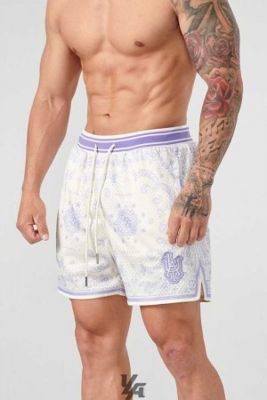 Soft Purple YoungLa 132 Infamous Bandana Shorts | 3295-EAJWS