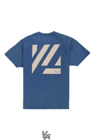 Steel Blue Washed YoungLa 413 Oversized Bloc Shirts | 8069-ANGEX