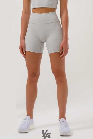 Succulent Grey YoungLa W109 Level Up Biker Short 7" | 0347-JRTIM