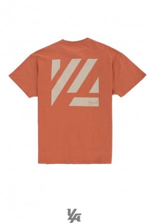 Sunset Orange YoungLa 413 Oversized Bloc Shirts | 0958-UDERZ