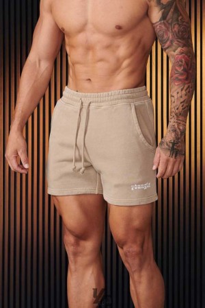 Tan Wash YoungLa 107 - Chrome Shorts | 4587-RPQCJ