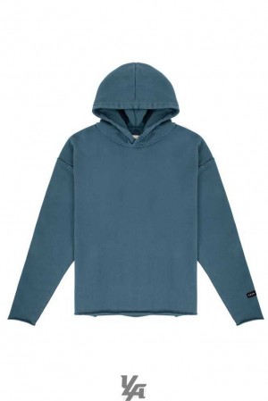 Teal Wash YoungLa 555 Anarchy Hoodies | 0431-GLCOY