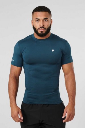 Teal YoungLa 476 - Stealth Compression Tees | 7312-PUDIG