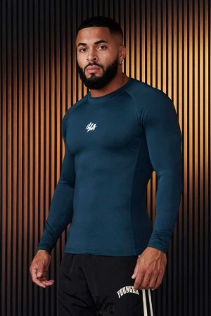 Teal YoungLa 802 - Speed Compression Longsleeves | 2391-TNWYQ