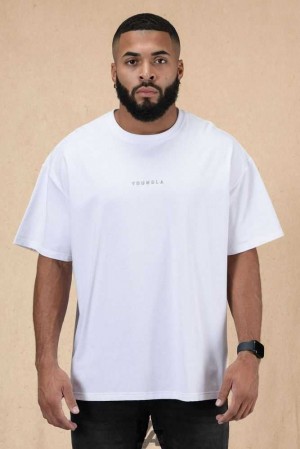 White Wash YoungLa 420 Essential Oversized Tee | 6803-FWHGJ