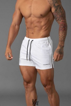 White YoungLa 143 Short Short Swim Shorts | 2156-VHSAK