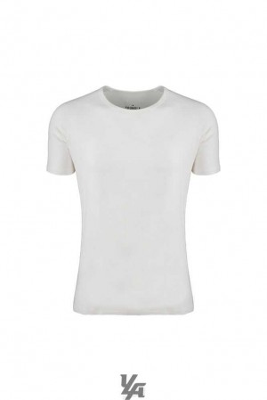 White YoungLa 422 Fitted Delt Tee | 5687-UYFMA