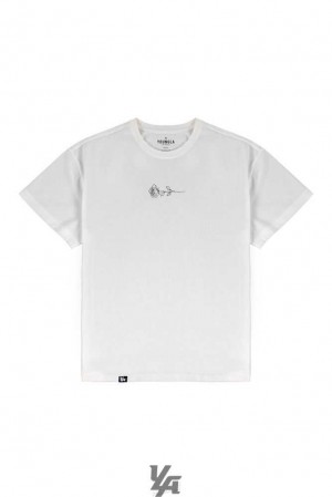 White YoungLa 461 Lightweight Feather Tees | 9753-CKMWR